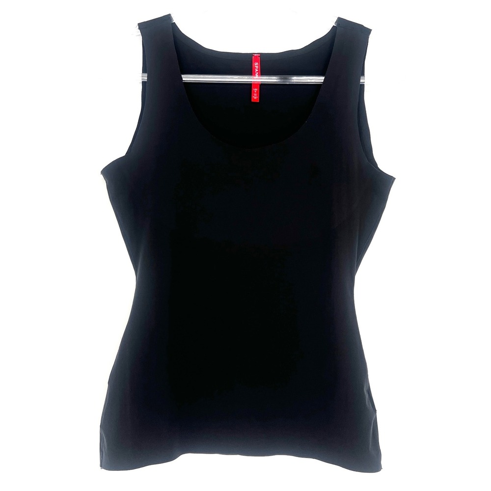 Spanx Thinstincts Shapewear Tank Top Women Large Black Smoothing Camisole